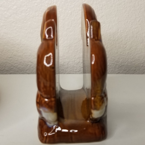 Squirrel Napkin Holder Chestnut Treat Dish Ceramic 3pc Set - Picture 4 of 16